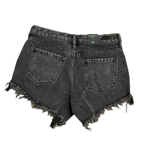 Blank‎ NYC Shorts Women’s 28 Black Cutoff Distressed Denim Dark Wash - Picture 6 of 7